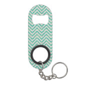 Glitter chevron flesopener sleutelhanger flessenopener (Achterkant)