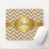 Glitter chevron monogram Mousepad Muismat (Met muis)