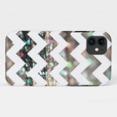 Glitter Chevron Pattern iPhone Case (Achterkant (horizontaal))