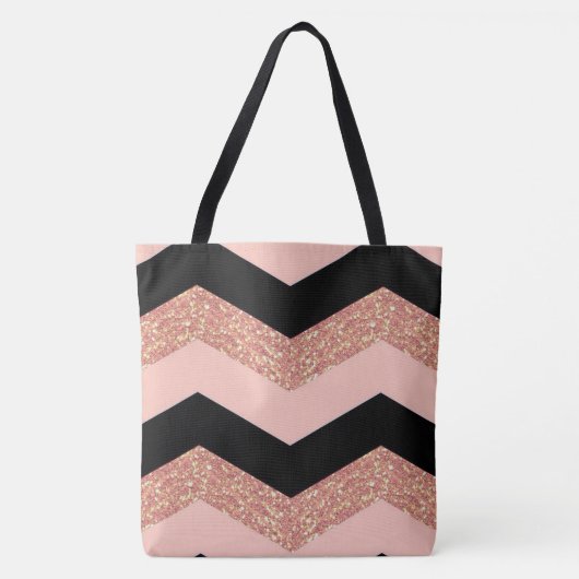Glitter Chevron Tote Bag (Voorkant)