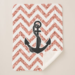 Glitter Chevrons Sherpa Deken
