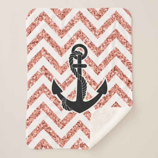 Glitter Chevrons Sherpa Deken (Voorkant)