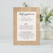 Glitter Chic Glamoureuze Sparkles Informatiekaartje (Staand voorkant)