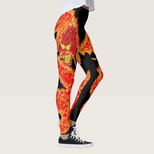 Glitter Chinees Lunar Nieuwjaar van de Draak Leggings (Rechts)