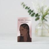 Glitter Chique Afro Amerikaanse vlechten vlechten  Visitekaartje (Staand voorkant)