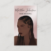 Glitter Chique Afro Amerikaanse vlechten vlechten  Visitekaartje (Voorkant)