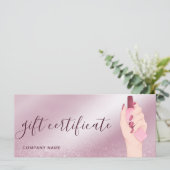 Glitter Chique Nail Artiest Zakelijk Cadeaubon (Staand voorkant)