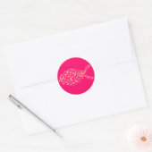 Glitter Christelijk vissymbool Ronde Sticker (Envelop)