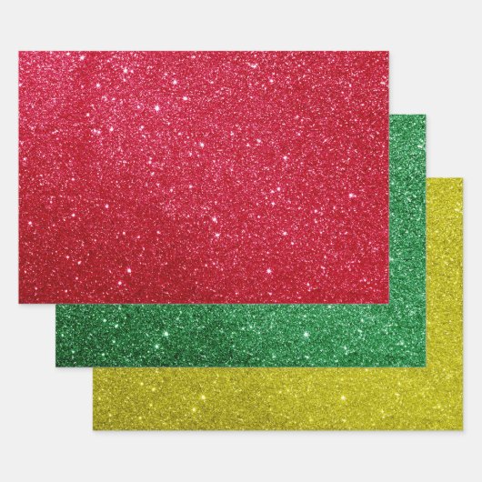 Glitter Christmas Wrapping Paper – Schattige en mo (Set)