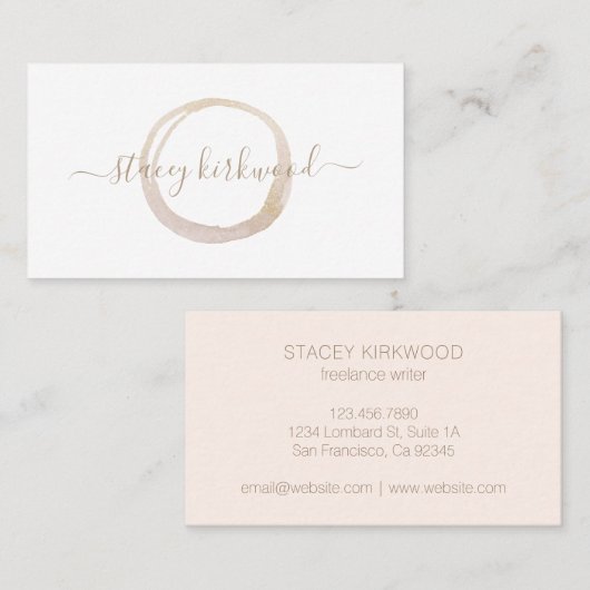 Glitter Circle Logo Visitekaartje (Voorkant / Achterkant)