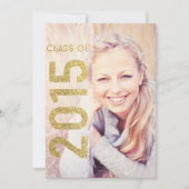 Glitter Class of Afstuderen Announcement 2015 Kaart (Voorkant)