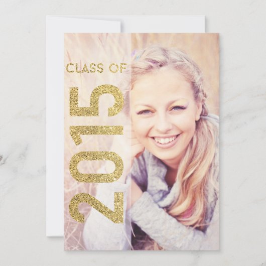 Glitter Class of Afstuderen Announcement 2015 Kaart (Voorkant)