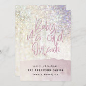 Glitter classter baby is koud buiten Kerstmis (Voorkant / Achterkant)