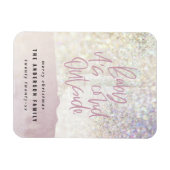 Glitter Classy baby Zijn covid buiten Kerstmis Magneet (Horizontaal)