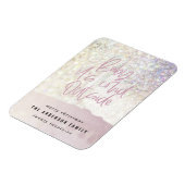 Glitter Classy baby Zijn covid buiten Kerstmis Magneet (Linkerzijde)