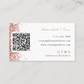 Glitter Cleaning & Maid Services Foto en QR-code Visitekaartje (Achterkant)