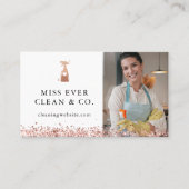 Glitter Cleaning & Maid Services Foto en QR-code Visitekaartje (Voorkant)