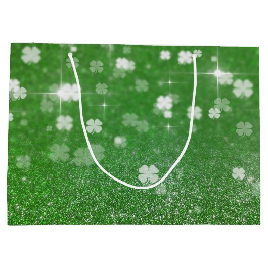 Glitter Clover voor mousserende windkle - Large Gi Cadeautasje (Achterkant)