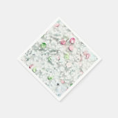 Glitter Cocktail Napkins - White Servet (Hoek)