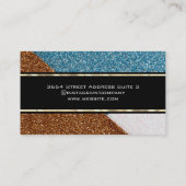Glitter Color Block Visitekaartje (Achterkant)