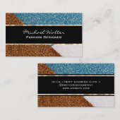 Glitter Color Block Visitekaartje (Voorkant / Achterkant)