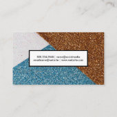 Glitter Color Block Visitekaartje (Achterkant)