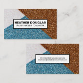 Glitter Color Block Visitekaartje (Voorkant / Achterkant)