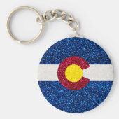 Glitter Colorado vlag sleutelhanger (Voorkant)
