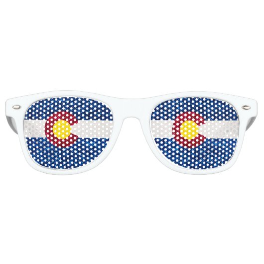 Glitter Colorado vlag zonnebril (Voorkant)