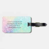Glitter Colorful Glamoureus Patroon Bagagelabel (Achterkant horizontaal)