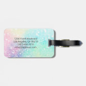 Glitter Colorful Glamoureus  Patroon Bagagelabel (Achterkant horizontaal)