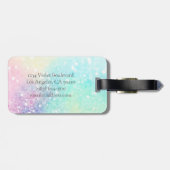 Glitter Colorful Glamoureus  Patroon Bagagelabel (Achterkant horizontaal)