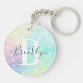 Glitter Colorful Glamoureus  Patroon Sleutelhanger (Achterkant)