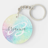Glitter Colorful Glamoureus  Patroon Sleutelhanger (Achterkant)