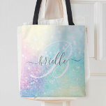 Glitter Colorful Glamoureus  Patroon Tote Bag<br><div class="desc">Een esthetische  chic bokeh glitter achtergrond in prachtige pastelkleuren,  die u kunt personaliseren met uw eigen monogram en/of naam.</div>