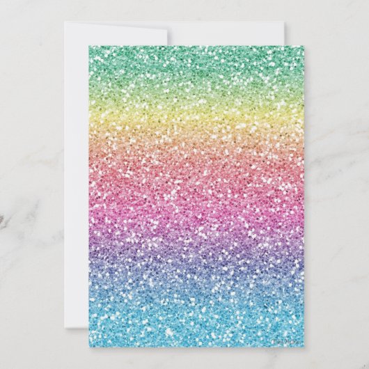 Glitter Colorful Gradup Afstuderen Kaart (Achterkant)