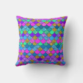 Glitter Colorful Multi-Colored Zeemeerminnen Kussen (Achterkant)