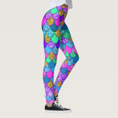 Glitter Colorful Multi-Colored Zeemeerminnen Leggings (Rechts)