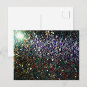 Glitter comet & sterren briefkaart (Voorkant / Achterkant)