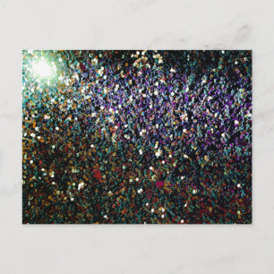 Glitter comet & sterren briefkaart