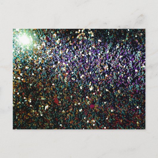 Glitter comet & sterren briefkaart (Voorkant)