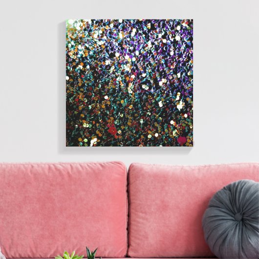 Glitter comet & sterren canvas afdruk (Insitu (Woonkamer))