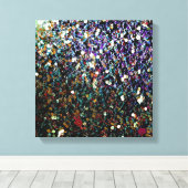 Glitter comet & sterren canvas afdruk (Insitu (Houten vloer))