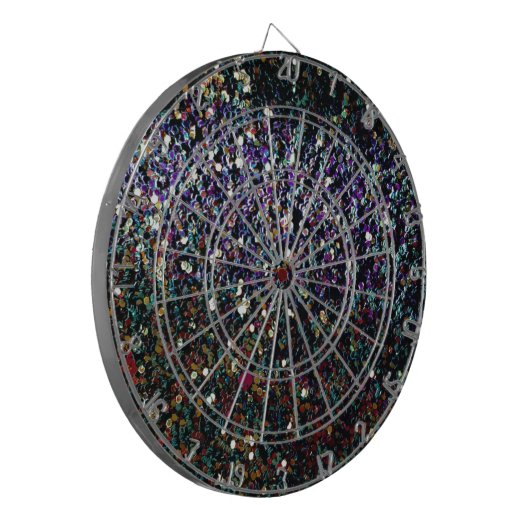 Glitter comet & sterren dartbord (Voorkant Links)