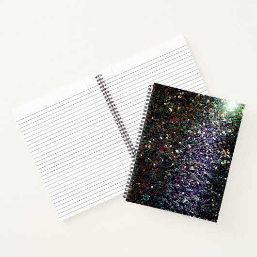 Glitter comet & sterren notitieboek (Binnen)