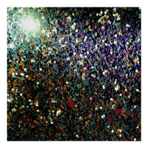 Glitter comet & sterren poster