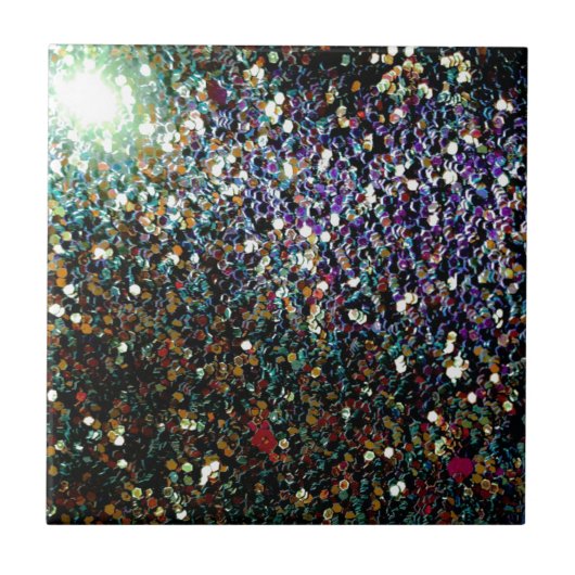 Glitter comet & sterren tegeltje (Voorkant)
