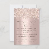 Glitter Confett Roos Gold Bridal Sweet 16th Kaart (Voorkant)