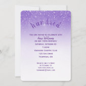 Glitter Confetti 100e verjaardagsfeestje Kaart (Voorkant)