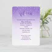 Glitter Confetti 15e verjaardagsfeestje Kaart (Staand voorkant)